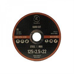 105243 RoxelPro Отрезной круг ROXTOP HARD CUT 125 x 1.0 x 22мм, Т41, нерж.сталь, металл