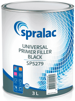 SPRALAC Грунт-наполнитель универсальный выравнивающий черный 1л