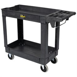 OPT-608S Тележка пластиковая, 2 полки, удлиненная OPT-608S