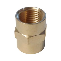 WDK-212FB Адаптер, резьба 1/2"-1/2" PT, F-F (внутренний), латунь WDK-212FB