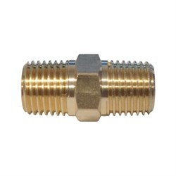 WDK-214MB Адаптер, резьба 1/4"-1/4" PT, M-M (внешняя), латунь WDK-214MB
