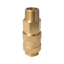 WDK-30SMB Быстроразъемное соединение пневматическое с внешней резьбой 3/8" BSPT, латунь WDK-30SMB