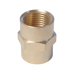 WDK-238FB Адаптер, резьба 3/8"-3/8" PT, F-F (внутренний), латунь WDK-238FB