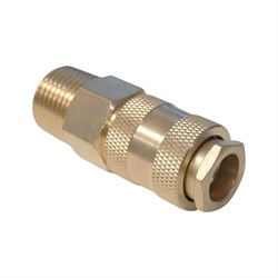 WDK-40SMB Быстроразъемное соединение пневматическое с внешней резьбой 1/2" BSPT, латунь WDK-40SMB