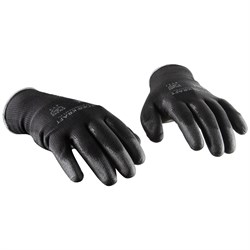 WDK-PU01B/XXL/5, 5 пар, размер XXL, Перчатки ЧЁРНЫЕ защитные эластичные из нейлона с полиуретановым покрытием WDK-PU01B/XXL/5