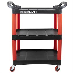 WDK-819 Тележка открытая пластиковая для детейлинга, 3 полки WDK-819