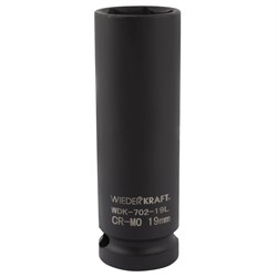 WDK-702-19L Головка торцевая ударная глубокая тонкостенная 1/2", 6 граней, 19 мм WDK-702-19L
