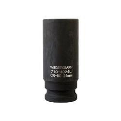 WDK-710-4024L Головка торцевая ударная глубокая 1/2", 6 граней, 24 мм WDK-710-4024L