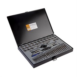 WDK-DT3060 Набор метчиков и плашек М3-М12, 4-40 - 1/8NPT27, 60 предметов, метрическая и дюймовая резьба WDK-DT3060