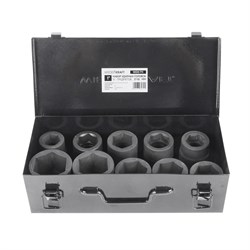 WDK-711 Набор ударных головок 1", 27-50 мм, 10 предметов WDK-711