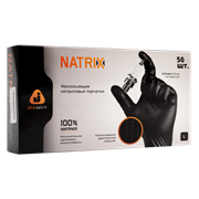 050NATRIX290-BL-09-L Черные нитриловые перчатки NATRIX290, размер 9/L, длина 290мм, упаковка 50 шт.