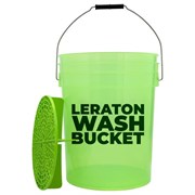 Прозрачное ведро для мойки автомобилей с сепаратором (Зеленое) 20л WBG