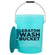 Прозрачное ведро для мойки автомобилей с сепаратором (Бирюзовое) 20л WBT