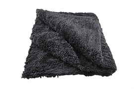 Плюшевая микрофибра двухсторонняя без краев 40х40 500г/м2 Черная Extra Microfibre Cloth