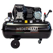 WDK-91032 Компрессор поршневой с ременным приводом 320 л/мин, 2.2 КВт, 220 В, ресивер 100 л WDK-91032