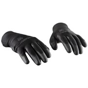 WDK-PU01B/XL/5, 5 пар, размер XL, Перчатки ЧЁРНЫЕ защитные эластичные из нейлона с полиуретановым покрытием WDK-PU01B/XL/5