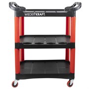 WDK-819 Тележка открытая пластиковая для детейлинга, 3 полки WDK-819