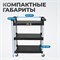 OPT-809D Тележка пластиковая, 3 полки OPT-809D