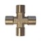 WDK-24FFB Фитинг X - образный, резъба 1/4" PT, F-F-F-F (внутренний), латунь WDK-24FFB