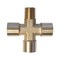 WDK-23FMB Фитинг X - образный, резъба 1/4" PT, F-F-F-M (внутренний/внешний), латунь WDK-23FMB