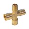 WDK-23FMB Фитинг X - образный, резъба 1/4" PT, F-F-F-M (внутренний/внешний), латунь WDK-23FMB