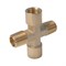 WDK-22FMB Фитинг X - образный, резъба 1/4" PT, F-F-M-M (внутренний/внешний), латунь WDK-22FMB
