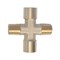 WDK-22FMB Фитинг X - образный, резъба 1/4" PT, F-F-M-M (внутренний/внешний), латунь WDK-22FMB