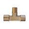 WDK-20FMF Фитинг T - образный, резъба 1/4" PT, F-M-F (внутренний/внешний/внутренний), латунь WDK-20FMF