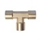 WDK-23PFB Фитинг T - образный, резъба 1/4" PT, F-F-F (внутренний), латунь WDK-23PFB