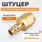 WDK-40PPB Штуцер быстроразьемного соединения под шланг с обжимной гайкой 10х14 мм; латунь WDK-40PPB